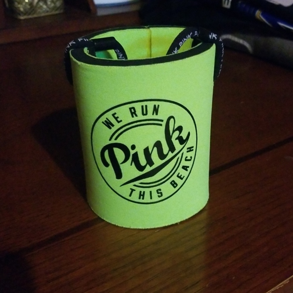Pink lanyard coozie